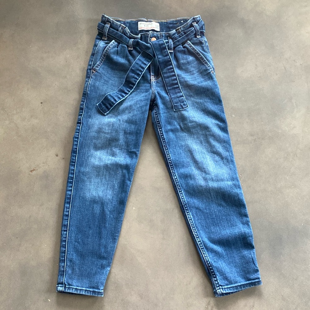 Abercrombie kids high rise mini mom jeans